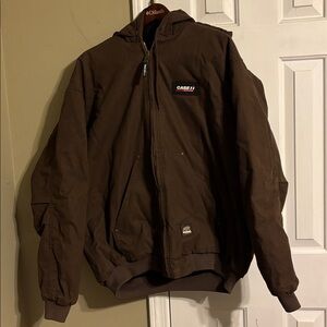 Berne men’s hooded Brown Cotton Duck  Jacket quilted liner new without tags